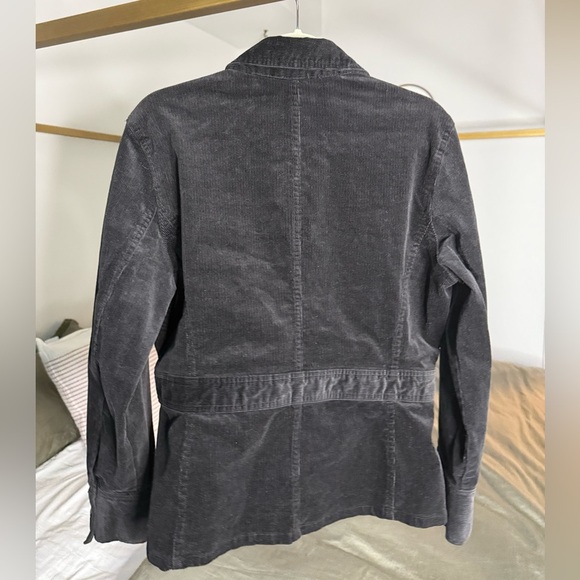 Jones Sport Black Corduroy Jacket Womens L Whimsygoth Dark Academia Coat Blazer - Picture 2 of 5